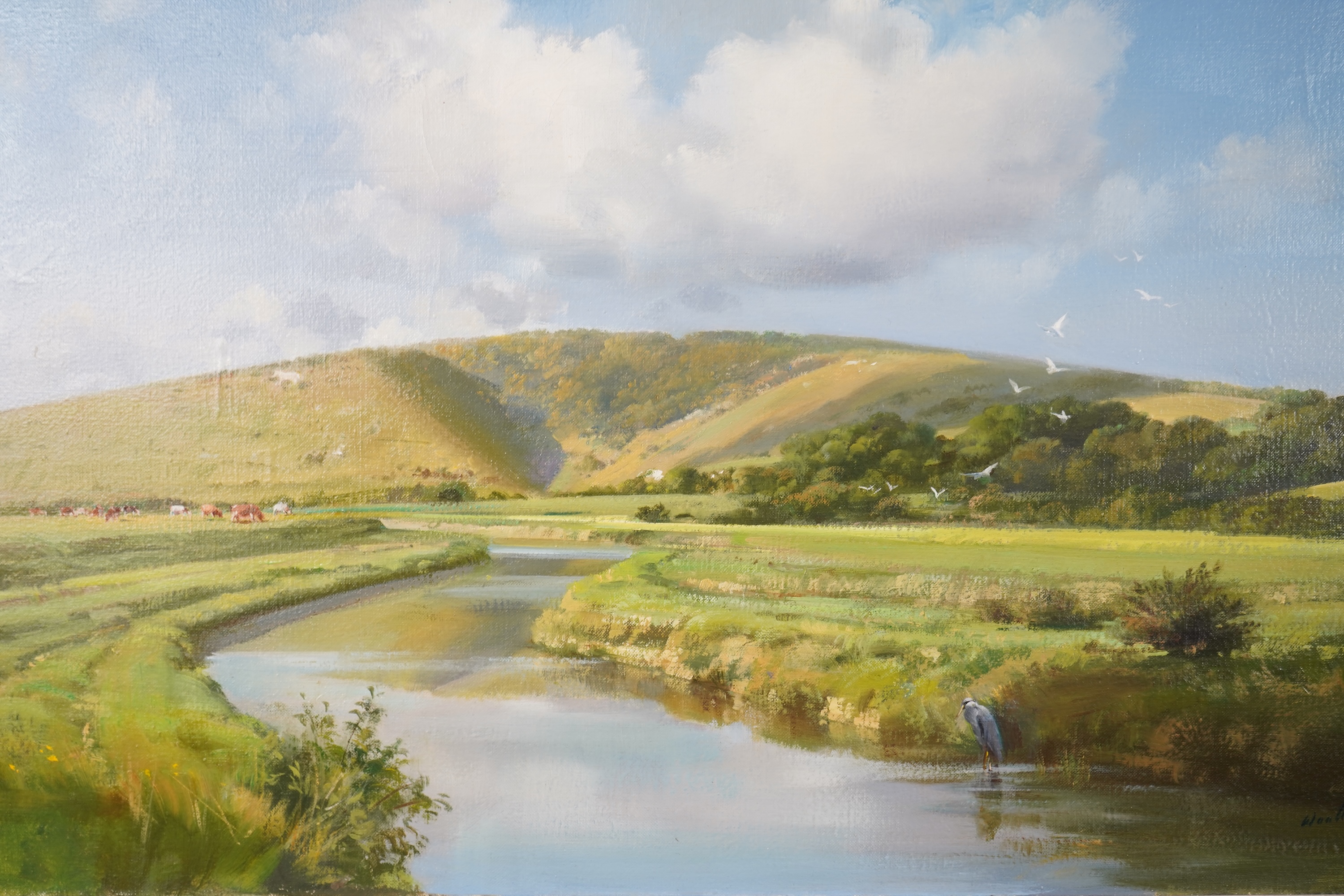 Frank Wootton, 1914-1998, 'High and Over and the River Cuckmere, Sussex'